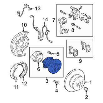 Toyota OE - Rear Right Wheel Bearing and Hub Assembly