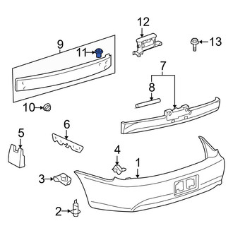Toyota OE - Bumper Impact Bar Nut
