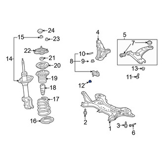 Toyota OE - Upper Suspension Ball Joint Nut & Washer