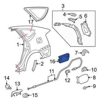 Toyota OE - Rear Left Quarter Panel Vent