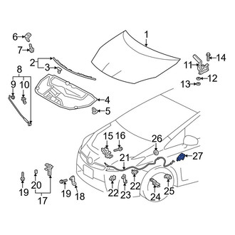 Toyota OE - Front Hood Release Handle