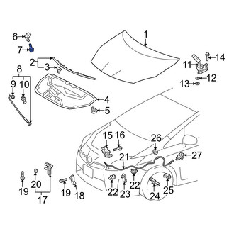 Toyota OE - Hood & Trunk Prop Rod Bolt