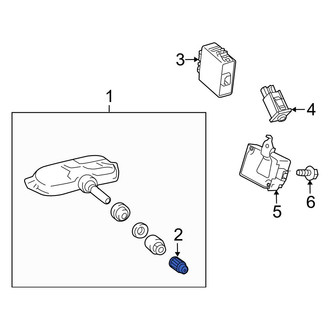 Toyota OE - Tire Pressure Monitoring System (TPMS) Valve Stem Cap