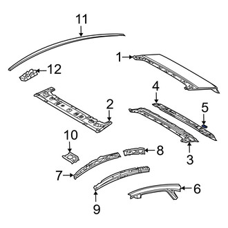 Toyota OE - Rear Left Roof Header Panel Bracket