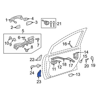 Toyota OE - Front Left Lower Door Hinge