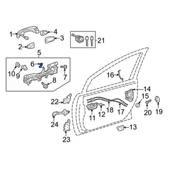 Toyota OE - Left Door Lock Rod Clip