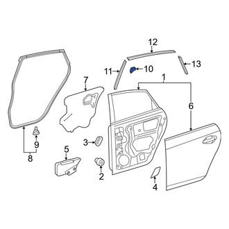 Toyota OE - Rear Left Door Window Molding
