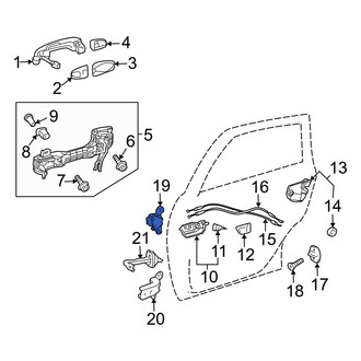 Toyota OE - Rear Left Upper Door Hinge