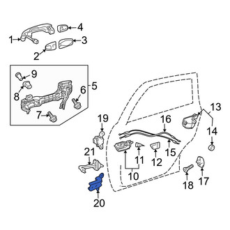 Toyota OE - Rear Left Lower Door Hinge