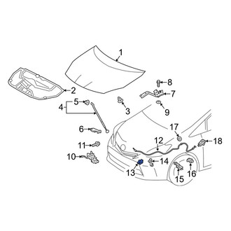 Toyota OE - Hood Release Cable Clamp