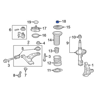 Toyota OE - Front Suspension Shock Absorber & Strut Mount Bushing