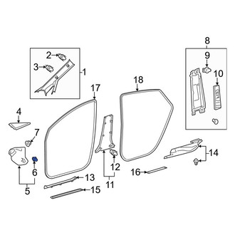 Toyota OE - Package Tray Trim Clip