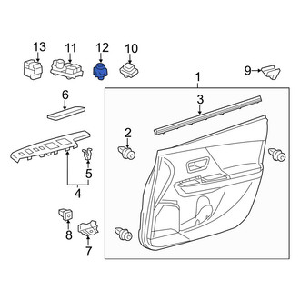 Toyota OE - Front Left Door Lock Switch