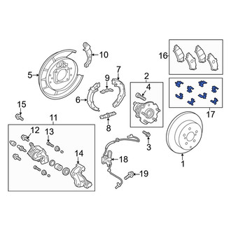 Toyota OE - Rear Disc Brake Pad Shim Kit