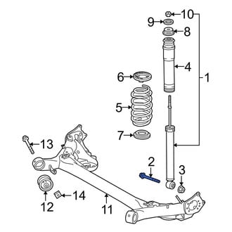 Toyota OE - Suspension Shock Absorber Bolt