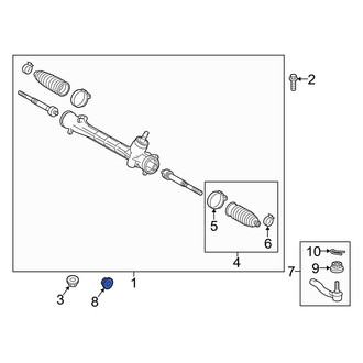 Toyota OE - Inner Steering Tie Rod Nut