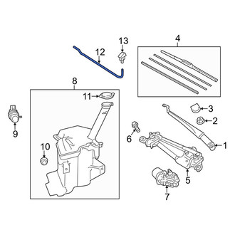 Toyota OE - Front Upper Outer Windshield Washer Hose
