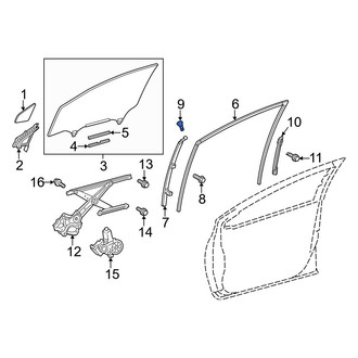 Toyota OE - Upper Door Window Division Bar Bolt