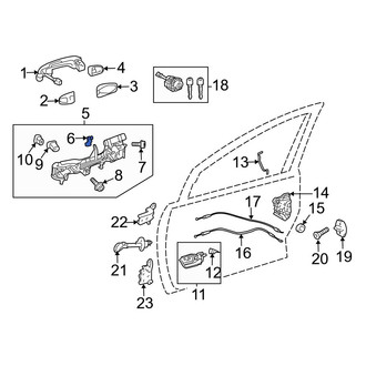 Toyota OE - Left Door Lock Rod Clip