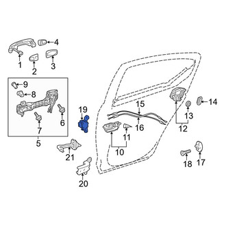 Toyota OE - Rear Left Upper Door Hinge