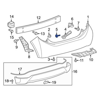 Toyota OE - Bumper Guide Screw