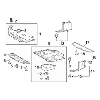 Toyota OE - Radiator Support Access Cover Clip