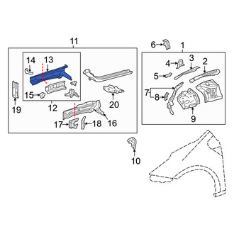 Toyota OE - Front Left Inner Frame Side Member