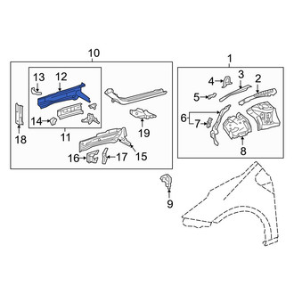 Toyota OE - Front Right Inner Frame Side Member