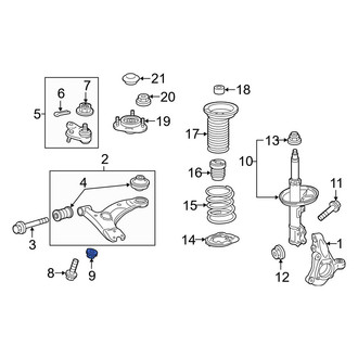 Toyota OE - Lower Suspension Ball Joint Nut & Washer