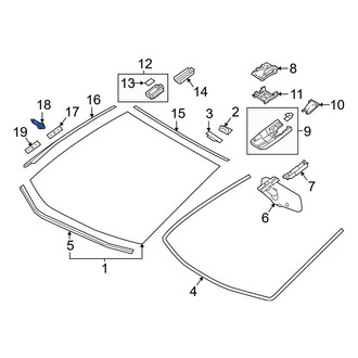 Toyota OE - Windshield Molding Clip