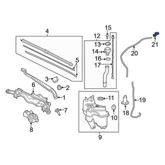 Toyota OE - Front Windshield Washer Nozzle