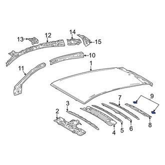 Toyota OE - Rear Right Roof Header Panel Bracket