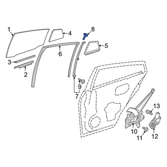 Toyota OE - Upper Door Window Division Bar Bolt