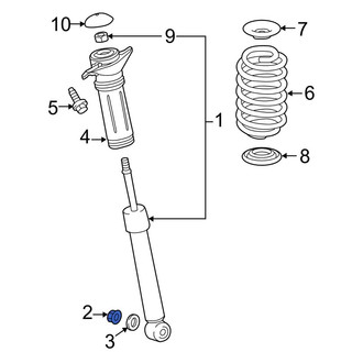 Toyota OE - Lower Suspension Shock Absorber Nut