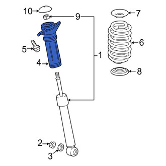 Toyota OE - Rear Suspension Shock Absorber Mount