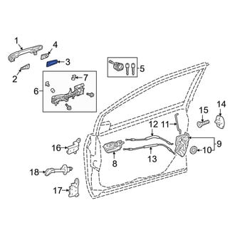 Toyota OE - Rear Outer Exterior Door Handle Pad