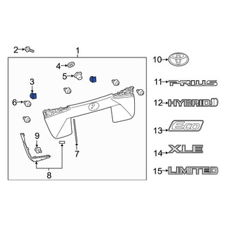 Toyota OE - Liftgate Finish Panel Nut