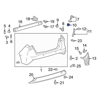 Toyota OE - Rear Lower Bumper Cover Grommet