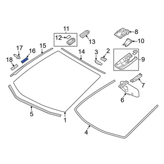 Toyota OE - Upper Windshield Molding Clip