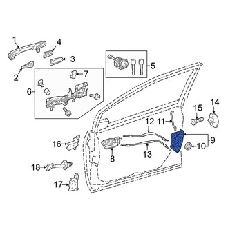 Toyota OE - Front Right Door Latch Assembly