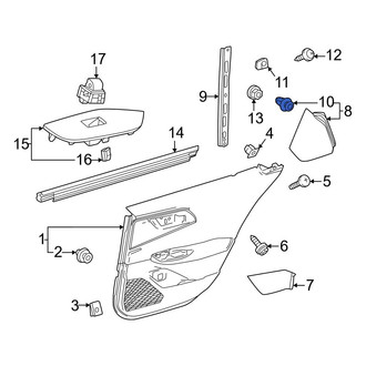 Toyota OE - Door Window Molding Clip