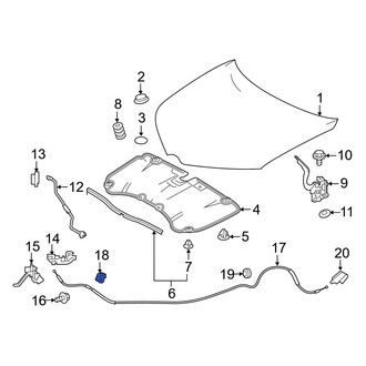 Toyota OE - Hood Release Cable Clamp