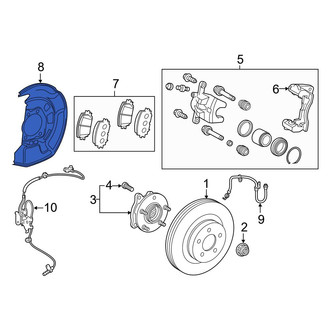 Toyota OE - Front Left Brake Dust Shield