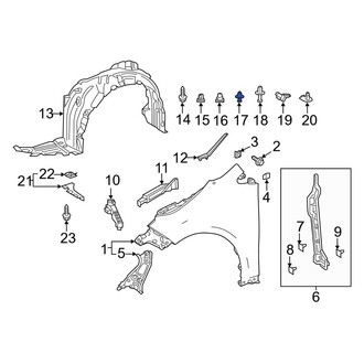 Toyota OE - Bumper Cover Retainer