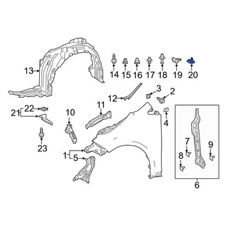 Toyota OE - Bumper Cover Retainer