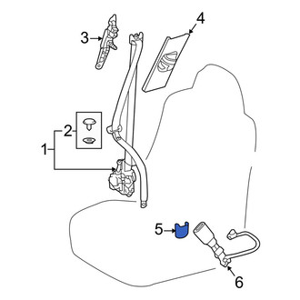 Toyota OE - Front Seat Belt Anchor Plate Cover