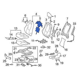 Toyota OE - Front Left Upper Seat Heater Pad