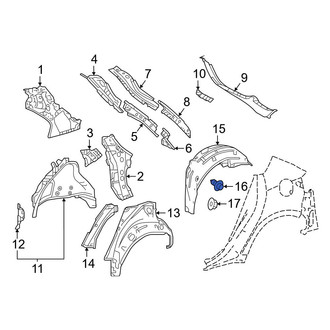 Toyota OE - Quarter Panel Splash Shield Clip