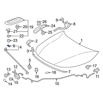 Toyota OE - Hood Prop Rod Grommet