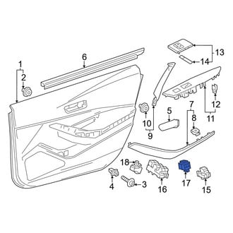 Toyota OE - Front Right Door Lock Switch